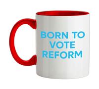 Born to Vote Reform - 11oz - Ceramic Two-Tone Mug for Coffee/Tea - Red/White - One Size