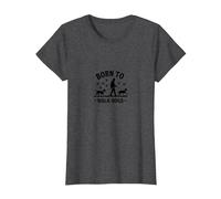 Born to Walk Dogs: Canine Lover's Graphic T-Shirt, Women, Dark Heather Grey, 3XL