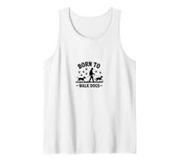 Born to Walk Dogs: Canine Lover's Graphic Tank Top, Men, White, M