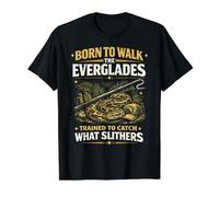 Born to Walk The Everglades Python Hunting Value Graphic T-Shirt, Men, Black, S