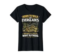 Born to Walk The Everglades Python Hunting Value Graphic T-Shirt, Women, Black, M