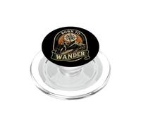 Born To Wander Hiking Hiker Wanderlust Adventure Gift Retro PopSockets PopGrip for MagSafe