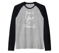 Born to Yap so I Preaching Funny Preacher Gift for Pastor Raglan Baseball Tee