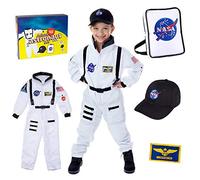 Born Toys Astronaut Costume for Kids includes space suit, NASA hat, and backpack. Perfect for dress-up and pretend play. Ideal for boys & girls ages 3-7. Great kids astronaut costume set