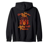BORN UNDER FIRE LIVING WITH PASSION Zip Hoodie