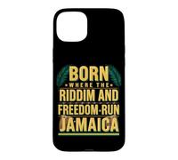 Born Where The Riddim And Freedom Run Independence Jamaican Case for iPhone 15 Plus