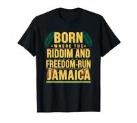 Born Where The Riddim and Freedom Run Independence Jamaican T-Shirt