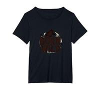 Born Wild: Wolf Silhouette Nature Lover Adventure T-Shirt, Women's Plus, Black, 2X