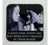 Born With Tragedy In Their Blood - Gretchen from Donnie Darko - Drinks Coaster - Hardboard - 9cm x 9cm - Gloss Finish
