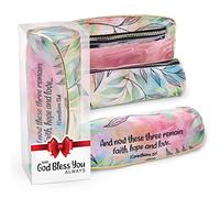 Born2Calm Christian Pencil Pouch - Spacious Bible Pencil Pouch For Women For All Your Bible Journaling Study Supplies Tools - Durable And Portable Bible Pencil Case For Women