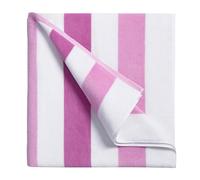 Bornbay Large Beach Towel Oversized - 40"X70" Big Cute Beach Towels, Extra Large Thick Pink Beach Towels, XL Wide Fluffy Swimming Towel Oversize, Giant Mauve Stripe Cotton Pool Towel for Adults