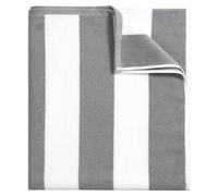 Bornbay Large Beach Towel Oversized - 40"X70" Big Mens Beach Towesl, Extra Large Thick Gray Beach Towels, XL Wide Fluffy Swimming Towel Oversize, Giant Stripe Cotton Pool Towel for Adults