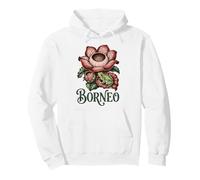 Borneo, Fun Rafflesia and Frog, Tropical Floral Wildlife Pullover Hoodie