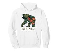 Borneo Jungle Orangutan, Fun Tropical Wildlife and Nature Pullover Hoodie