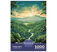 Borneo Rainforest, Malaysia∕Indonesia Jigsaw Puzzle 1000 Pieces, Old Europe Travel Artwork, Premium Paper Puzzle, Decorative Artwork for Home Décor Fans, Paper Board, 38x26cm/1000pcs