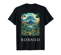 Borneo Rainforest Tropical Jungle Mountain Travel Graphic T-Shirt
