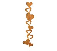 Bornhöft Garden Stake Hearts Metal Rust Garden Decoration Patina Rusty Flower Bed Stake Pot Stake (Heart Trellise)