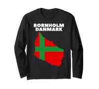 Bornholm Danmark Flag Long Sleeve T-Shirt