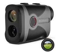BORNKU Golf Range Finder with Slope Switch On/Off, 1100 Yards, Rechargeable Battery, ±0.5yard Accuracy Rangefinder with Flag Lock Vibration, Legal for Tournament Play, Magnetic Suction, Carrying Case