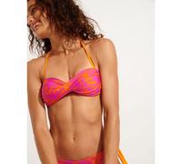 Boro Althea Bandeau Bikini Top in Floral Print Fuchsia