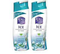 Boro Plus Ice Cool Prickly Heat Powder with Neem and Tulsi, 2 x 185g Packs