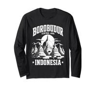 Borobudur Central Java Indonesia Buddhist Stupa Travel Gift Long Sleeve T-Shirt