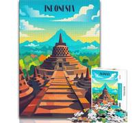 Borobudur Serenity Jigsaw Puzzles for Adults Teenagers Jigsaws Puzzle,Challenging Game And Family Play for Is Ideal As A Gift for The Whole Family 50x75cm