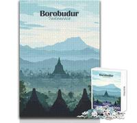 Borobudur Temple, Indonesia 1000 Pieces Puzzles for Adults Interactive Educational Skill Game Great Meaningful Gift Idea Size 50x75cm