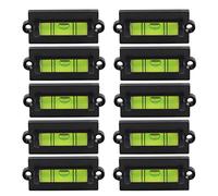 BOROCO 10PCS Bracket Level Adjusting Camera Tripod Horizontal Mini Plastic Accessory Universal Level Bubble for Photography Camping Office Black 6x1.2x2.5cm