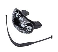 BOROCO 4colors Food Grade TPR Mouthguard Teeth Protector Shock Resistant Design for Boxing Rugby Sports One Size Fits Most Comfortable Fit (Skeleton Shaped)