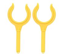 BOROCO Boat Oar Lock Fishing Rod Holder Bracket Durable Marine Rubber Dinghy Accessories for Kayak Canoe Yacht Black Yellow 2 pcs (Yellow)