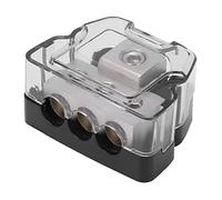 BOROCO Car Audio Power Distribution Block, 12V 3-Way Amp Power Splitter with 0GA In 4GA Out - Universal Zinc Alloy Block for Car Amplifier