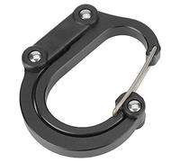 BOROCO Carabiner Clip, D Climber Lock Buckle Keychain Clip, Key Chain Clip Hook Screw Gate Buckle for Outdoor Camping Fishing Travel Climbing(Black)