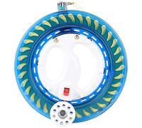 BOROCO Crystal Reel Wheel Multifunctional Sea Fishing Hand Catch Handle Kite Spool with 450 M Line Abs Winding Reel for Teens Outdoor Fishing Activity (Blue)