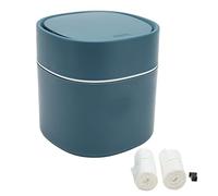 BOROCO Desk Countertop Garbage Bin Push Type Lid Odor Control 2L Capacity Tiny Modern Trash Bin for Car Kitchen