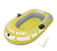 BOROCO Inflatable Boat 1 person,PVC Boat for 55KG Adults Children,109 x 87 x 66 cm Rubber Dinghy with Rope,Inflatable Kayak for Water Sports