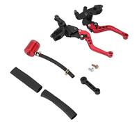 BOROCO Motorcycle Brake Clutch Levers Aluminum Alloy Hydraulic Master Cylinder Reservoir Kit Ergonomic Design for and Other Bikes Under 400cc (Red)