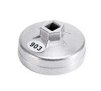 BOROCO Oil Filter Wrench, 74mm 14 Flutes 3/8" D Aluminum Oil Filter Wrench Socket Remover Tool 903 Silver for 2.3L 2.5L Car Engine or Other Similar Types Car Oil Filter Wrench