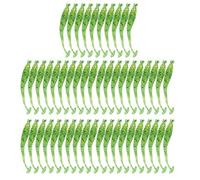 BOROCO Soft Plastic Fishing Lures Durable T Tail Grub Baits For Freshwater Saltwater Fishing Pink Golden Cyan Black Orange Pearl White Yellow Fluorescent Green Red 5cm 50PCS (Blue)