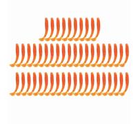 BOROCO Soft Plastic Fishing Lures Durable T Tail Grub Baits For Freshwater Saltwater Fishing Pink Golden Cyan Black Orange Pearl White Yellow Fluorescent Green Red 5cm 50PCS (Orange)