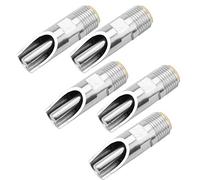 BOROCO Stainless Steel Automatic Pig Nipple Drinker Waterer Copper Cap Duckbilled 5pcs Durable Hygienic Water Saving Device for Pigs Cattle Livestock Farming