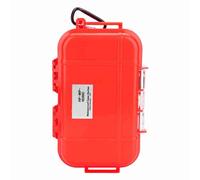 BOROCO Storage Case Shockproof Airtight Outdoor Carry Box Container for EDC Tools Phone Keys ABS Stainless Steel Black Transparent Yellow Red 19x12x5cm 254g (Red)