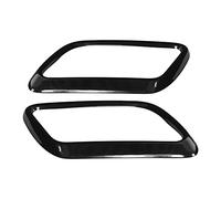 BOROCO Tail Exhaust Pipe Cover Trim, 2PCS Glossy Black Stainless Steel Exhaust Tip Direct Replacement Tail Throat Frame Bezel for Velar 2018-2019