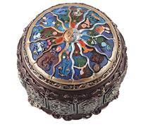 BOROCO Vintage Music Box Wooden Classic Musical Box with Rotating Goddess Twinkling LED Lights Plays Castle in The Sky Melody Gift for Birthdays Christmas (Pisces)