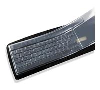 BOROLA Clear PC Desktop Keyboard Cover, Universal Silicone Keyboard Protector Skin for 104/107 Keys, Ultra-Thin, Waterproof, Dustproof, Anti-Slip Fits Most Standard Keyboards