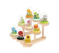 BOROLA Mini Building Block Secret Flower Series Flower Potted Plants Set, Colorful Cute Small Toy with dust Cover, Creative Block Collection Home Office Decor Desktop Trinkets(Boxes Gift Set)