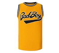 BOROLIN Mens Basketball Jersey #72 Smalls Badboy Shirts - yellow - Medium