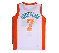 Borolin Mens Flint Tropics Movie #7 COFFEE BLACK Basketball Stitched jersey White - White -
