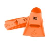 Boron NTO Silicone Swim Swimming Short Sports Flippers, Unisex, Schwimmflossen, Orange, Large