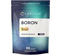 Boron Supplements 5mg | for Men & Women | 90 Vegan Tablets | High Strength Sodium Borate | by Carlyle